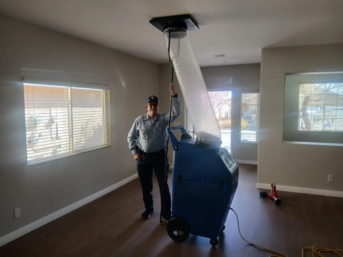 Professional Dryer Vent Cleaning work inside a Fairfax home